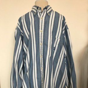 Denim Nautica Vintage Mens Shirt  Long Sleeve